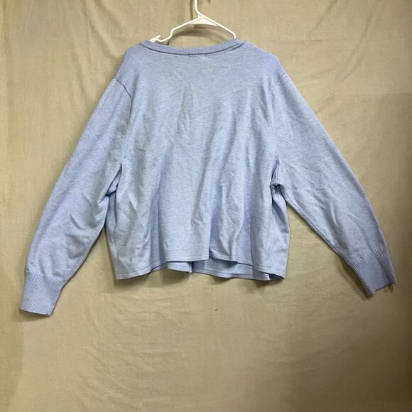 Wild Fable Women's Size 4X Baby Blue Button Front Cardigan Sweater Long Sleeve - Picture 6 of 8